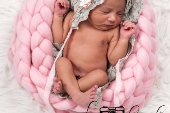 Newborn posing braid Light pink