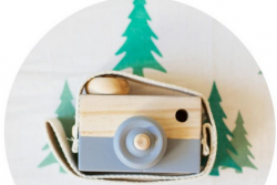 Houten camera's in 4 kleuren