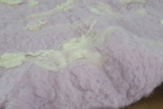 handgevilten layer paars