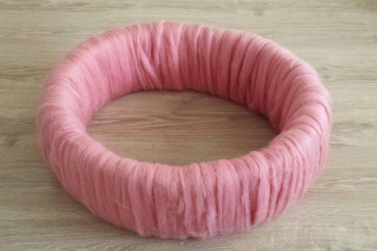 Mand merinowol oud roze