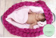 Newborn posing braid Hot pink