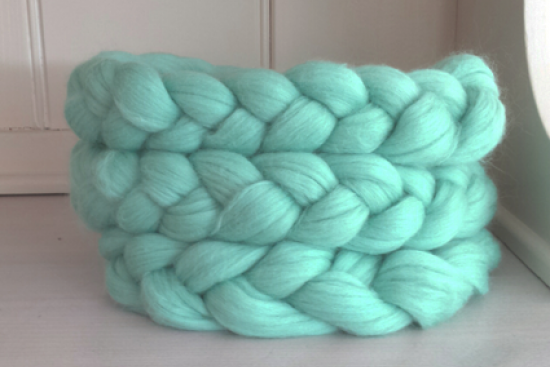 Newborn posing braid mint