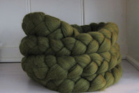 Newborn posing braid olive