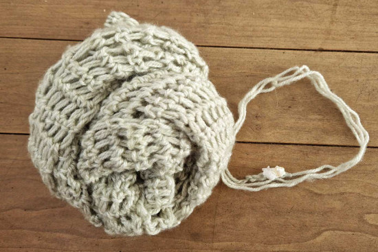 Set wrap met haarbandje zacht groen Set wrap met haarbandje zacht groen