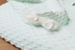 Mintgroene wrap met haarbandje