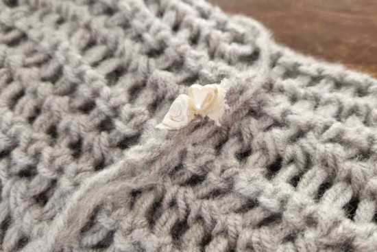 Set wrap met haarbandje licht grijs Set wrap met haarbandje licht grijs