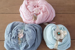 Wrap kaasdoek met haarbandje in 3 kleurtjes
